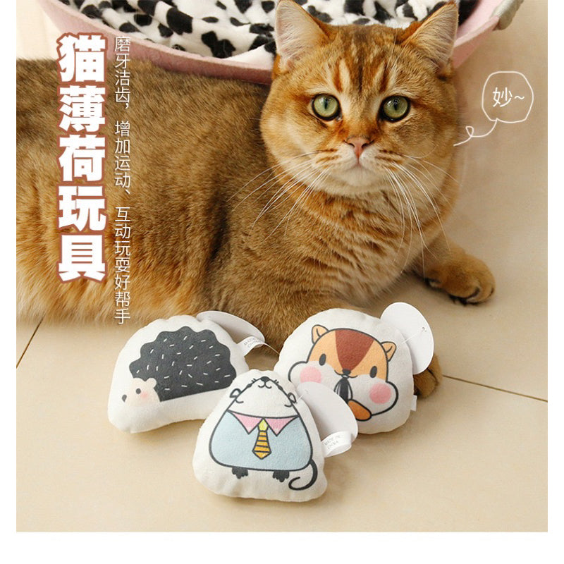 Cat Comforting Bite toy with catnip and bell Squirrel