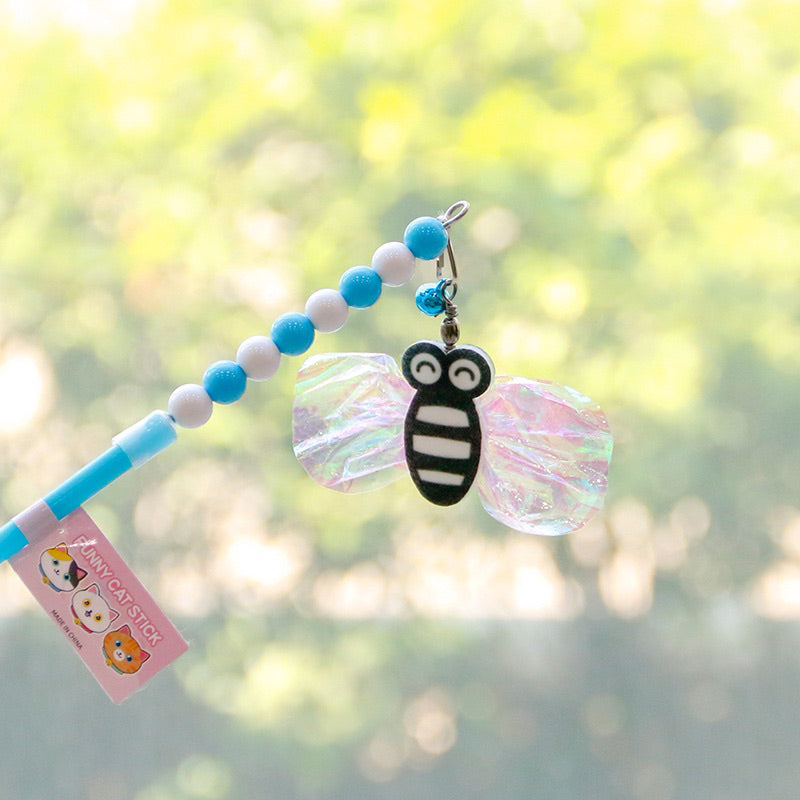 Cat Teaser Insect Bug Series Pet Toy Chaser Wand with Bell