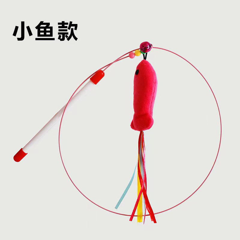cat teaser collection pet toy stick wand