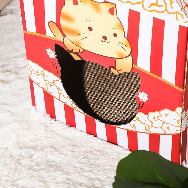 Classic Milk Box Cat Scratcher Pad Scratch Board Pet House Bed