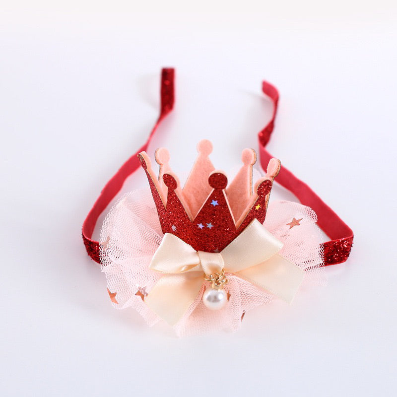 Pet Crown 👑 hat cat dog accessories necklace party