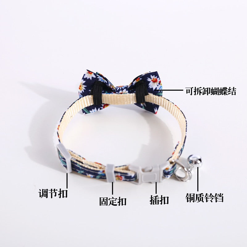 Pet Bow Tie cat dog grid design cravat collar necklace neck accessories