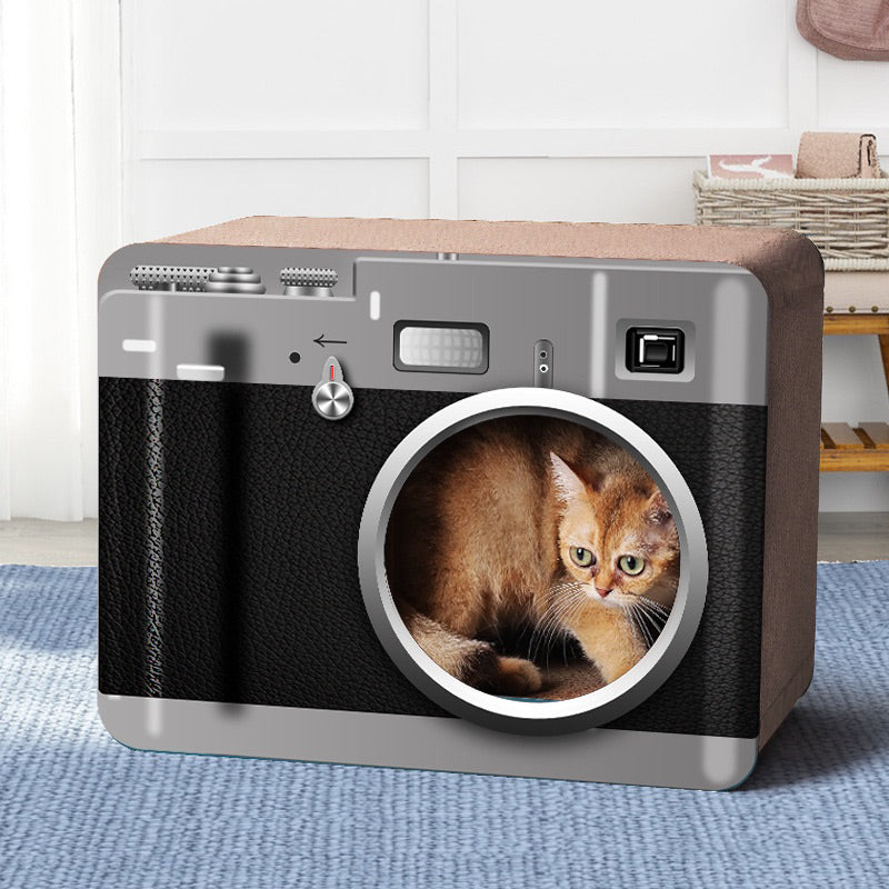 Cat Scrarch Box Board Scratcher Camera Radio House Pet Room