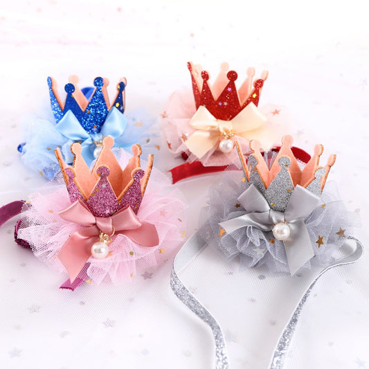 Pet Crown 👑 hat cat dog accessories necklace party
