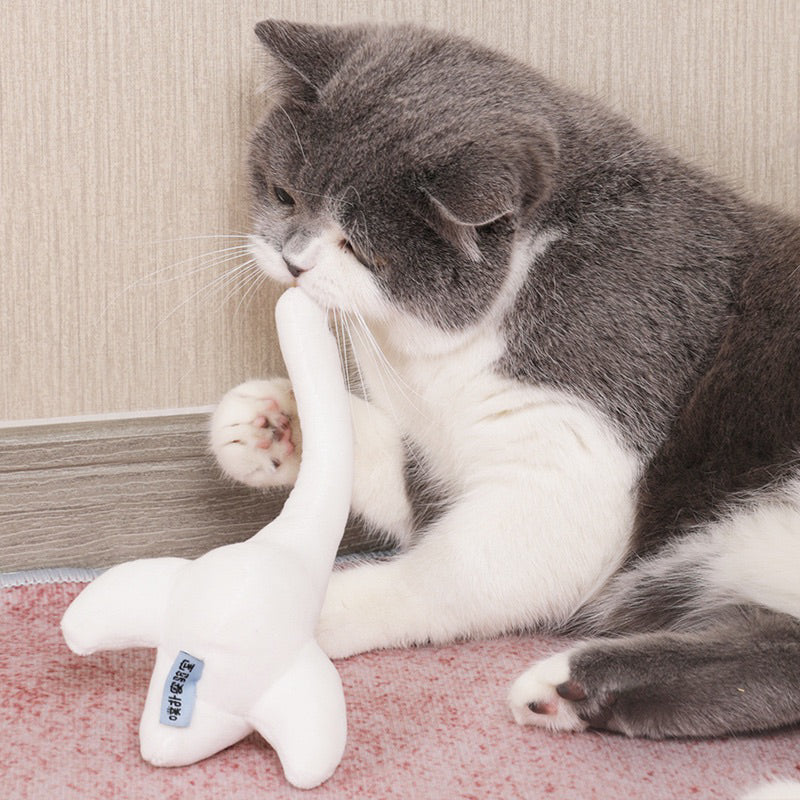 PurLab goose fluffy cat higging toy chaser bittting toy catnip pet toy