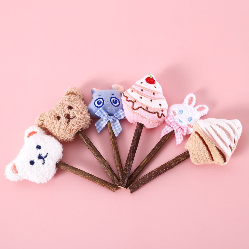 Cake 🍰 series catnip lollipop toy catmint pet cat ice cream 🍦 cartoon design