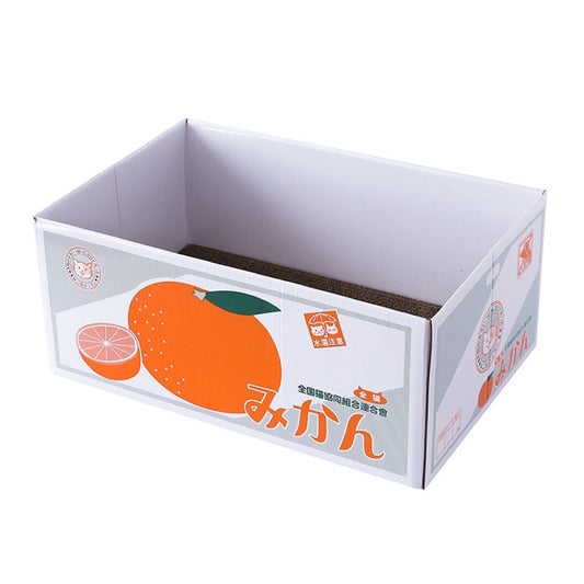 Cat Box Scratcher Toy Scratch Board Mikan Japanese Style Simple House Bed