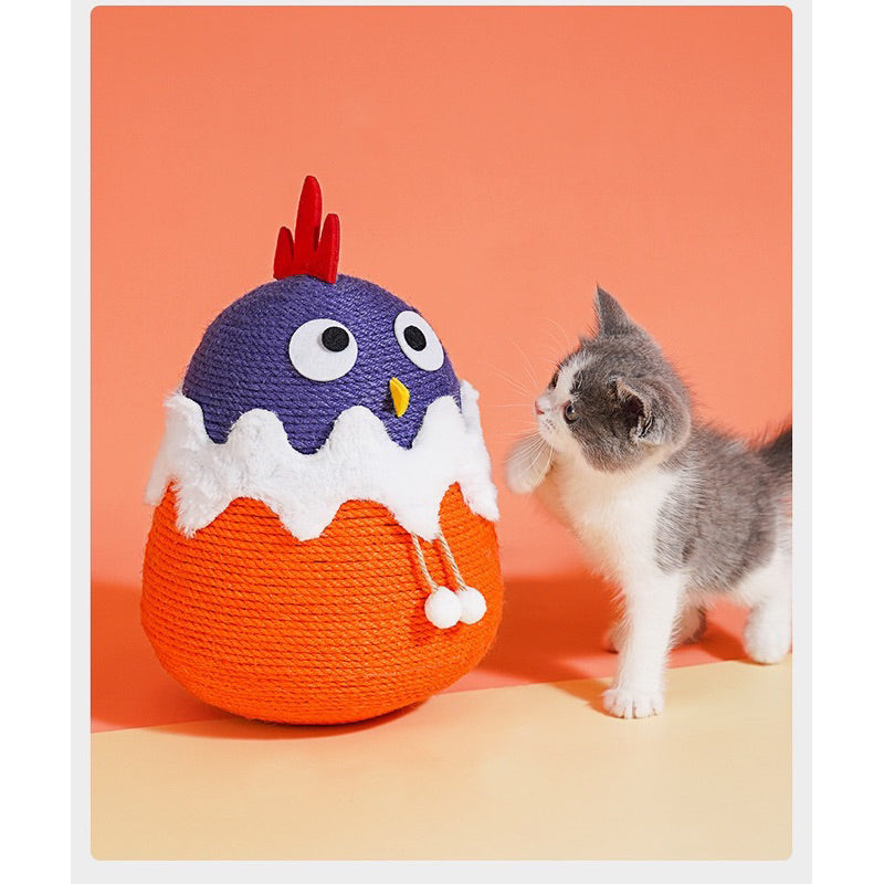 Gugu Chicken 🐥cat toy sisal ball tumbler pet toy scratcher