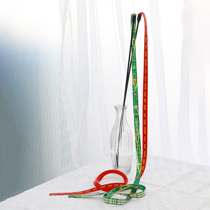 Ribbon Cat Teaser 120cm Pet Chaser Wand Stick