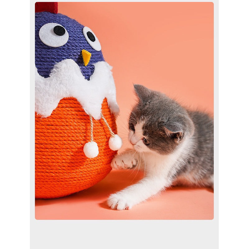 Gugu Chicken 🐥cat toy sisal ball tumbler pet toy scratcher