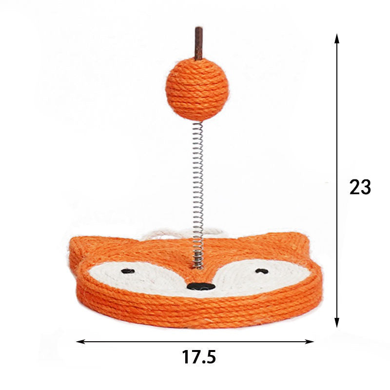 Zeze sisal cat scratcher scratch board pet toy spring teaser ball hanging catnip feather toy