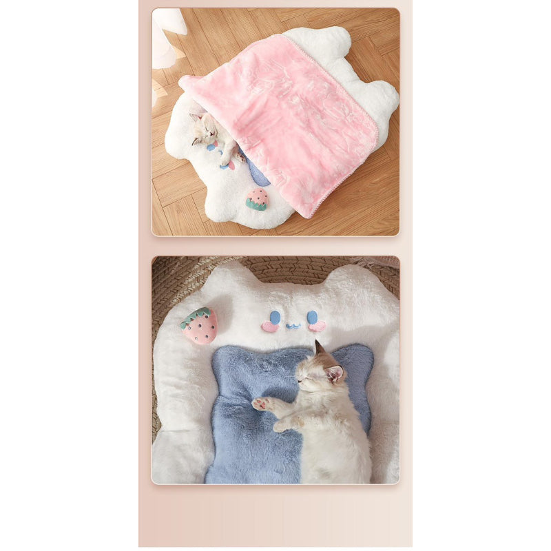 HooPet Fluffy Cat Dog Sleeping Bed Pet Rest Pad Warm