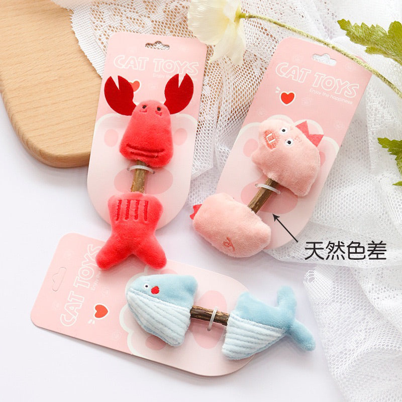 Catnip Car Toy animal friend double ended bitting chaser