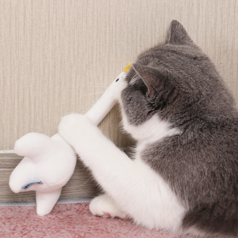 PurLab goose fluffy cat higging toy chaser bittting toy catnip pet toy