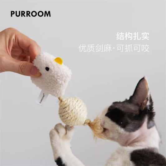 Purroom Cat Toy with Chicken design and catnip bitting chaser pet