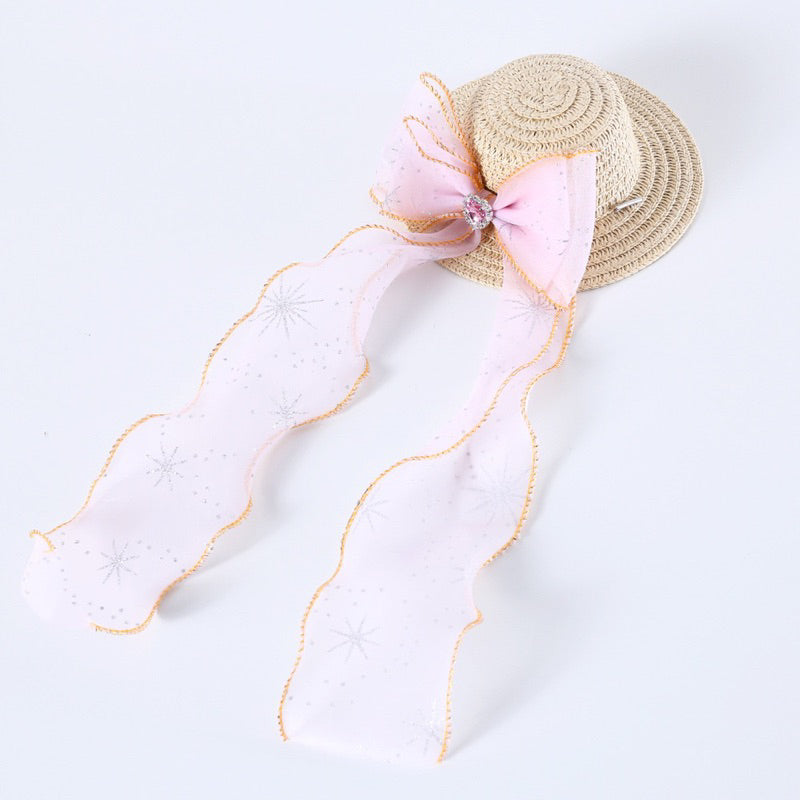 Cat hat 👒 retro straw hats pet dog accessories bow tie