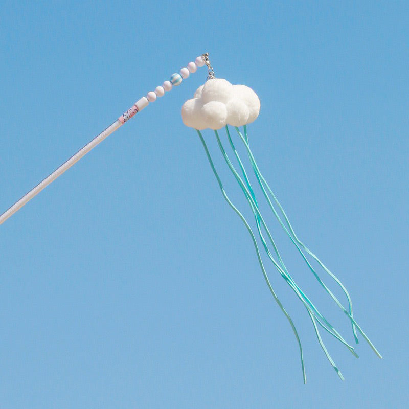 Cat Teaser Soft Cloud ☁️ with Bell Tassel Pet Toy