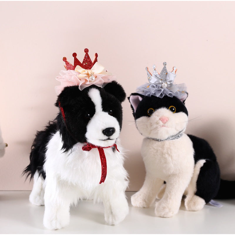 Pet Crown 👑 hat cat dog accessories necklace party