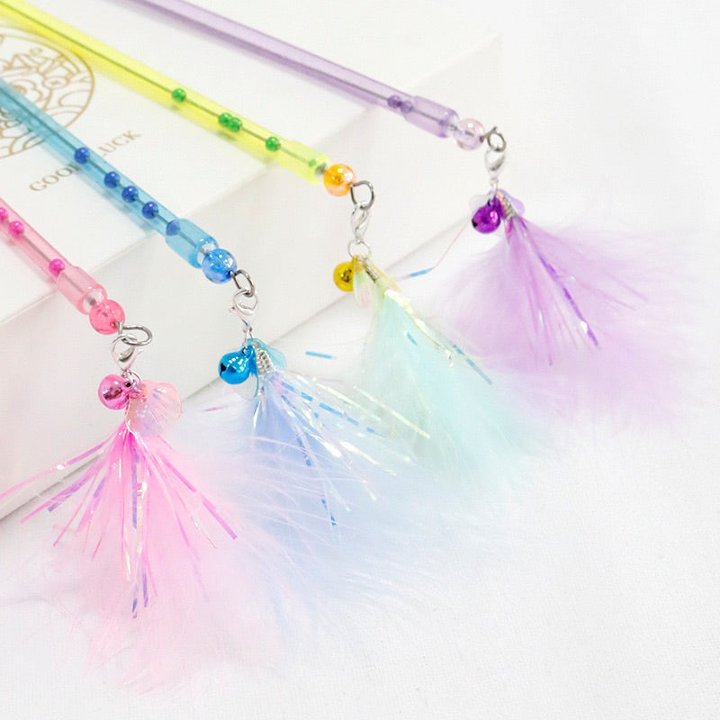 Adjustable Extend Stretchable Cat Teaser Butterfly Pet Toy Stick Wand