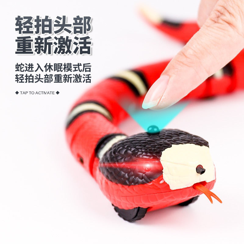 Electronic Smart Sensing Snake Cat Interactive Electric Toys For Cats Accessories Pet Dogs USB Charging Game Toy