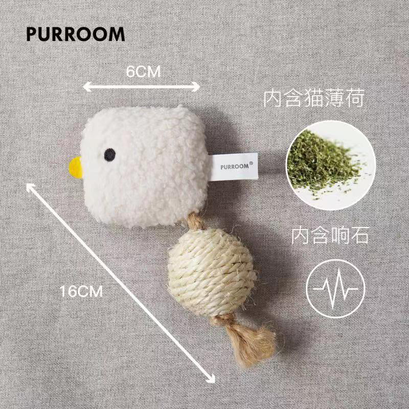 Purroom Cat Toy with Chicken design and catnip bitting chaser pet