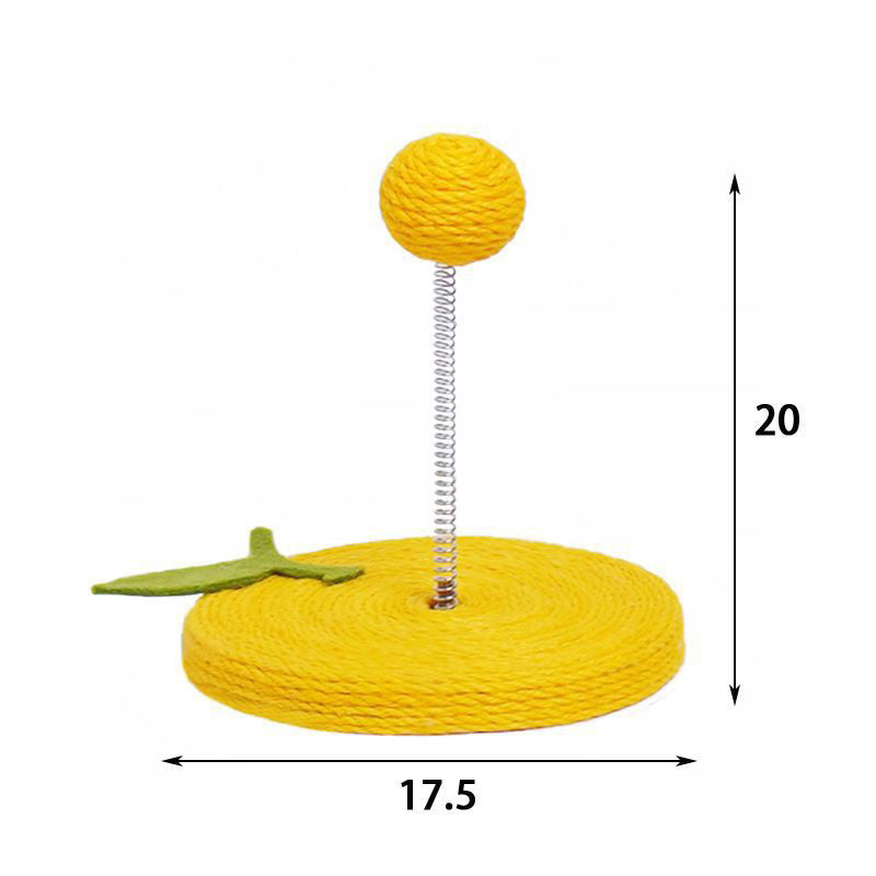 Zeze sisal cat scratcher scratch board pet toy spring teaser ball hanging catnip feather toy