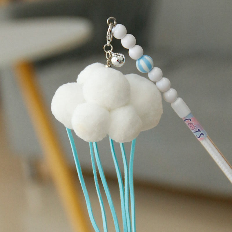 Cat Teaser Soft Cloud ☁️ with Bell Tassel Pet Toy