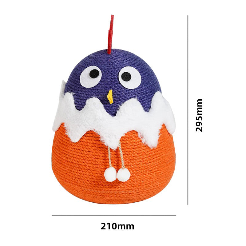 Gugu Chicken 🐥cat toy sisal ball tumbler pet toy scratcher