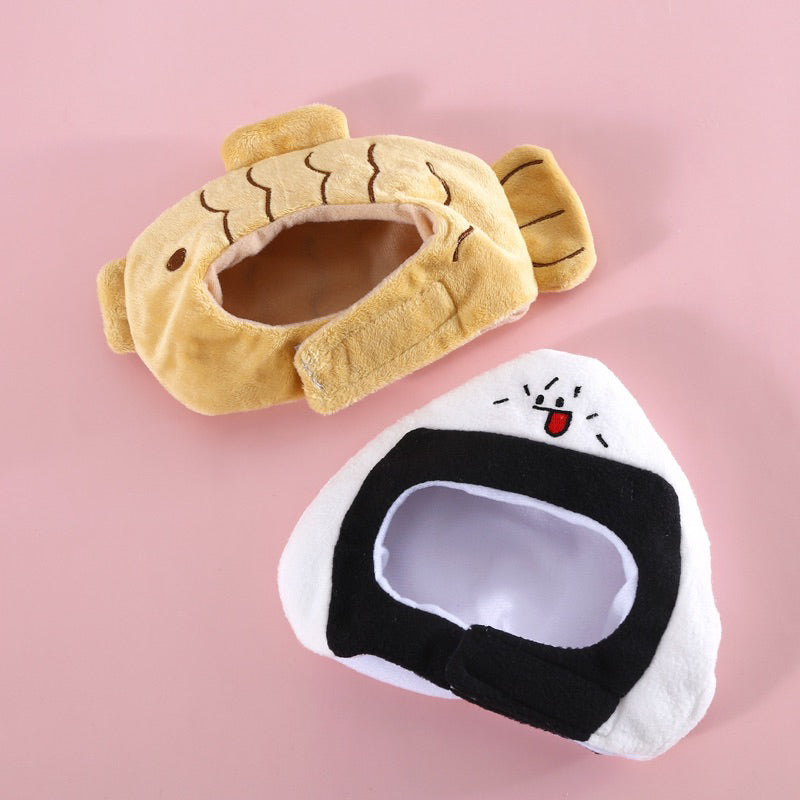 Riceball Taiyaki Hat Pet Cat Dog Accessories Cloth