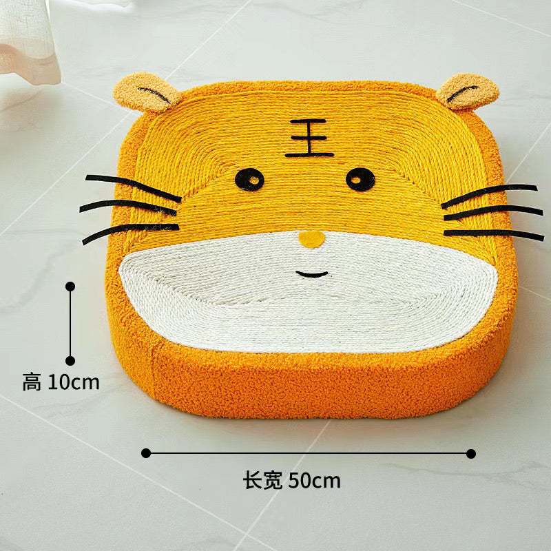 Sisal Rope Cat Scratcher Square Bear Scratch Board Bed Pet Toy