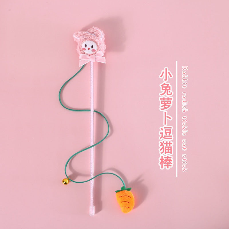 Cat Teaser wand stick interactive toy pet training animal friend series with string bell