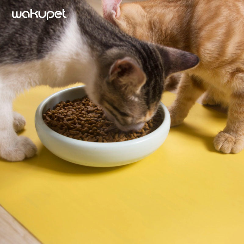 Wakupet Cat Eating Tray Silicone Rubber Carpet Pet Dog Soft Water Proof
