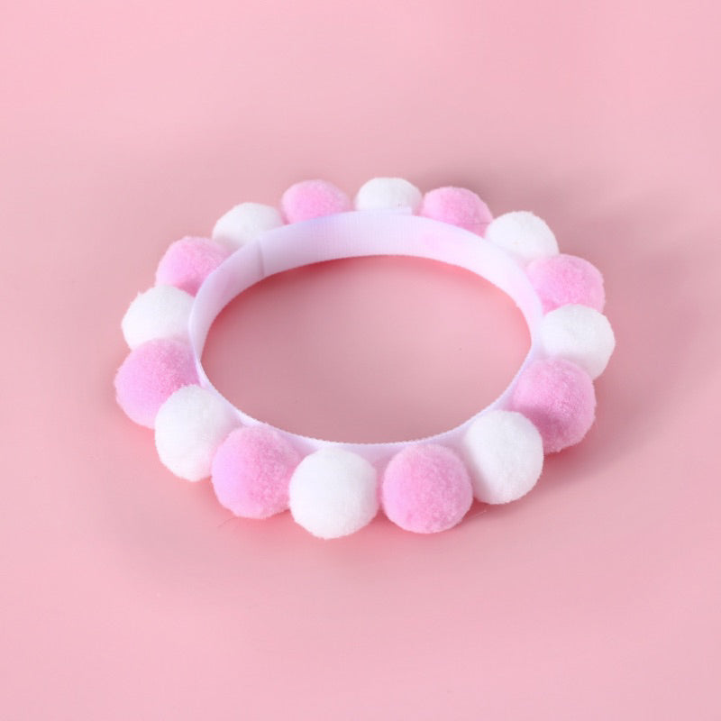 Cat Dog Pet necklace hand made fluffy ball neck accessories