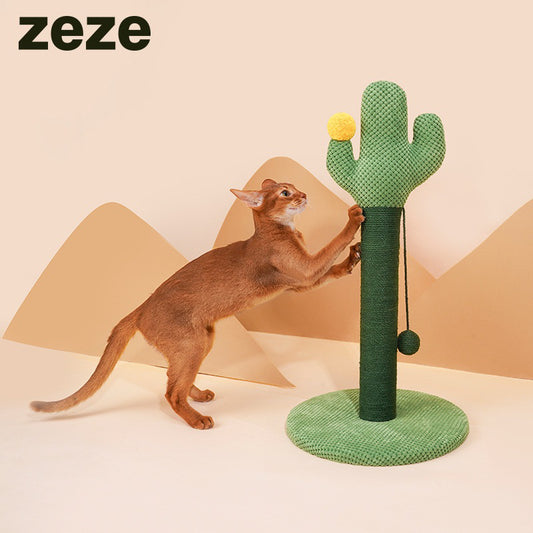 Zeze Cactus 🌵 Tree Cat Scratcher Post Pole Sisal Rope Pet Toy
