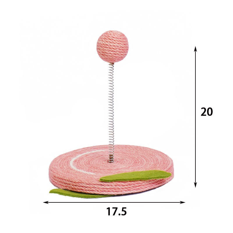 Zeze sisal cat scratcher scratch board pet toy spring teaser ball hanging catnip feather toy