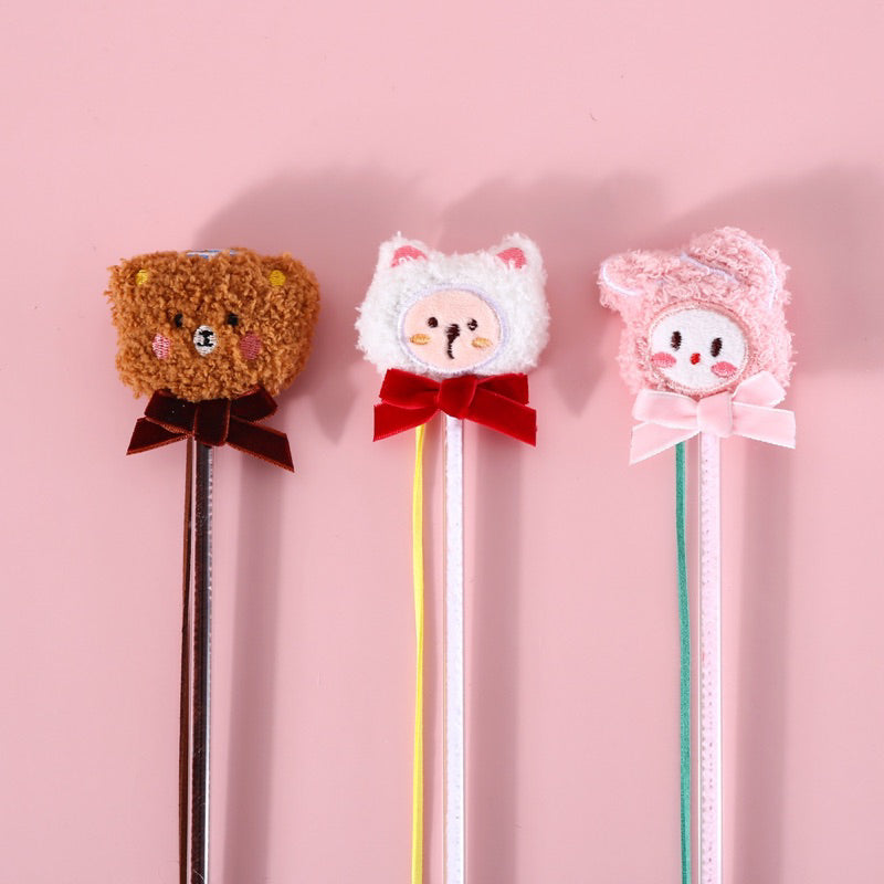 Cat Teaser wand stick interactive toy pet training animal friend series with string bell