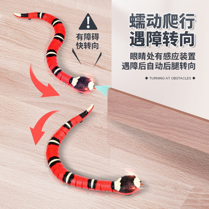 Electronic Smart Sensing Snake Cat Interactive Electric Toys For Cats Accessories Pet Dogs USB Charging Game Toy