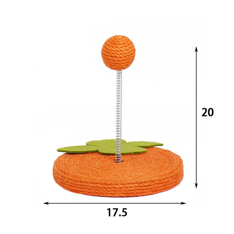 Zeze sisal cat scratcher scratch board pet toy spring teaser ball hanging catnip feather toy