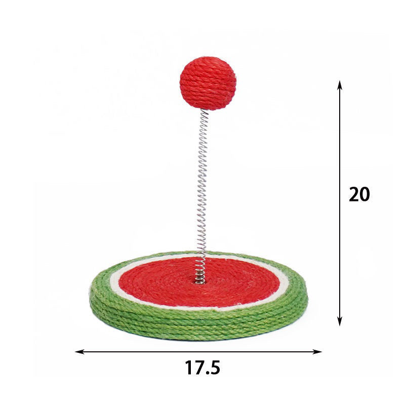 Zeze sisal cat scratcher scratch board pet toy spring teaser ball hanging catnip feather toy