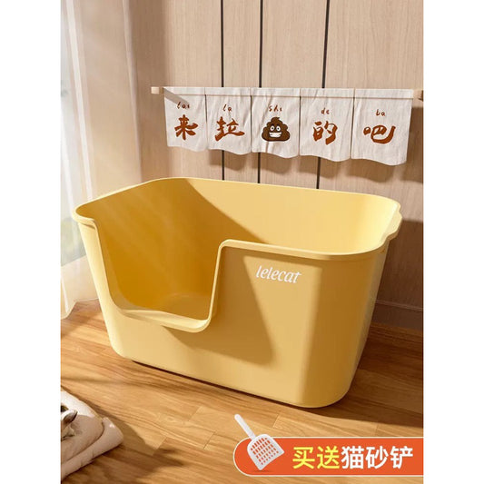 Lelecat super large cat litter box pet toilet open