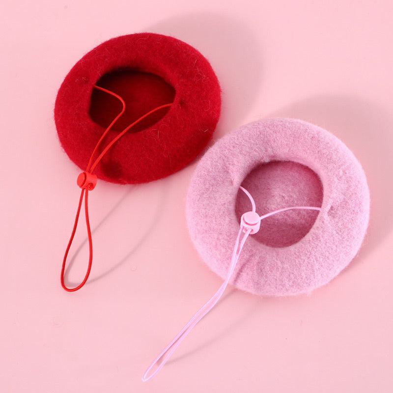 Cat hat Beret Beret’s hat Pet Necklace accessories