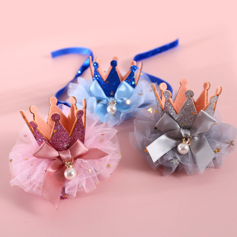 Pet Crown 👑 hat cat dog accessories necklace party