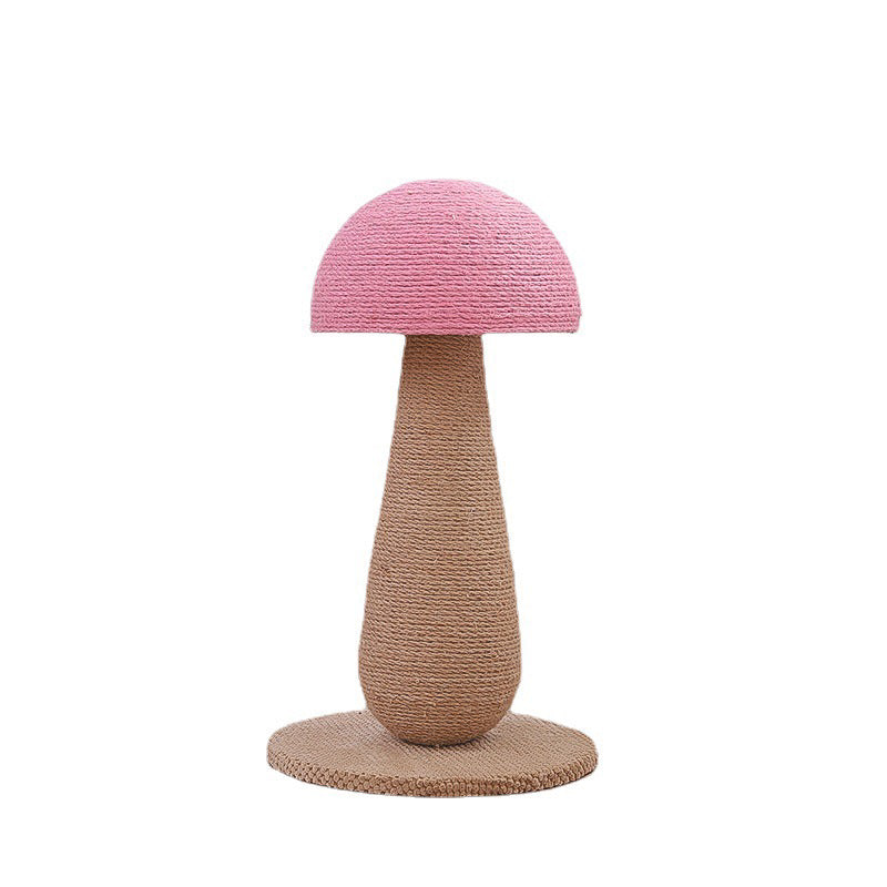 Sisal Mushroom Cat Scratcher Toy Green Pink Scratch Post