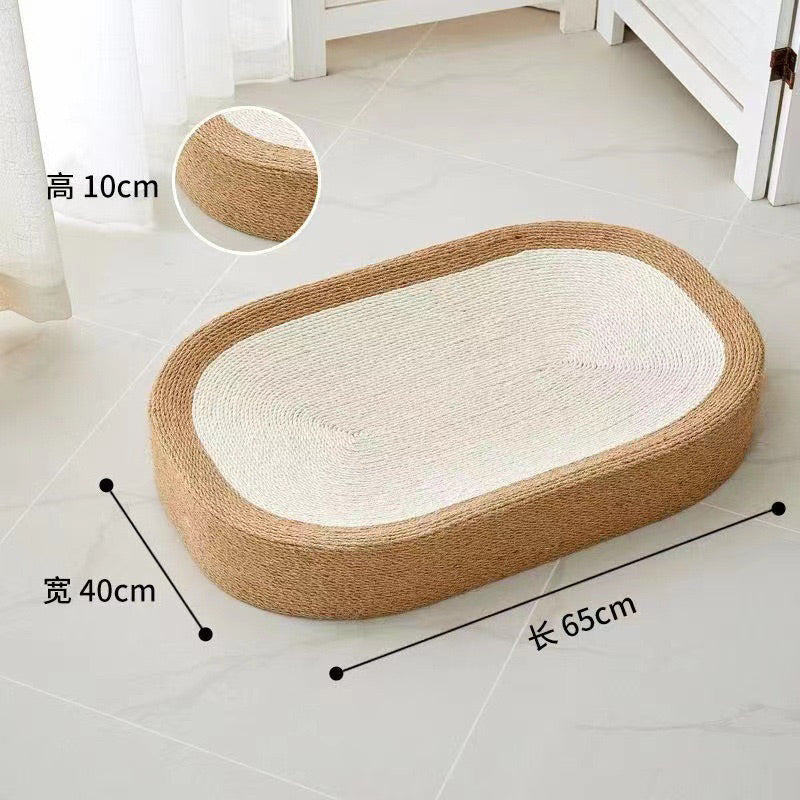 Sisal Rope Cat Scratcher Square Bear Scratch Board Bed Pet Toy