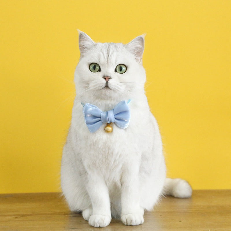 Cat collar dog necklace bow tie pet accessories