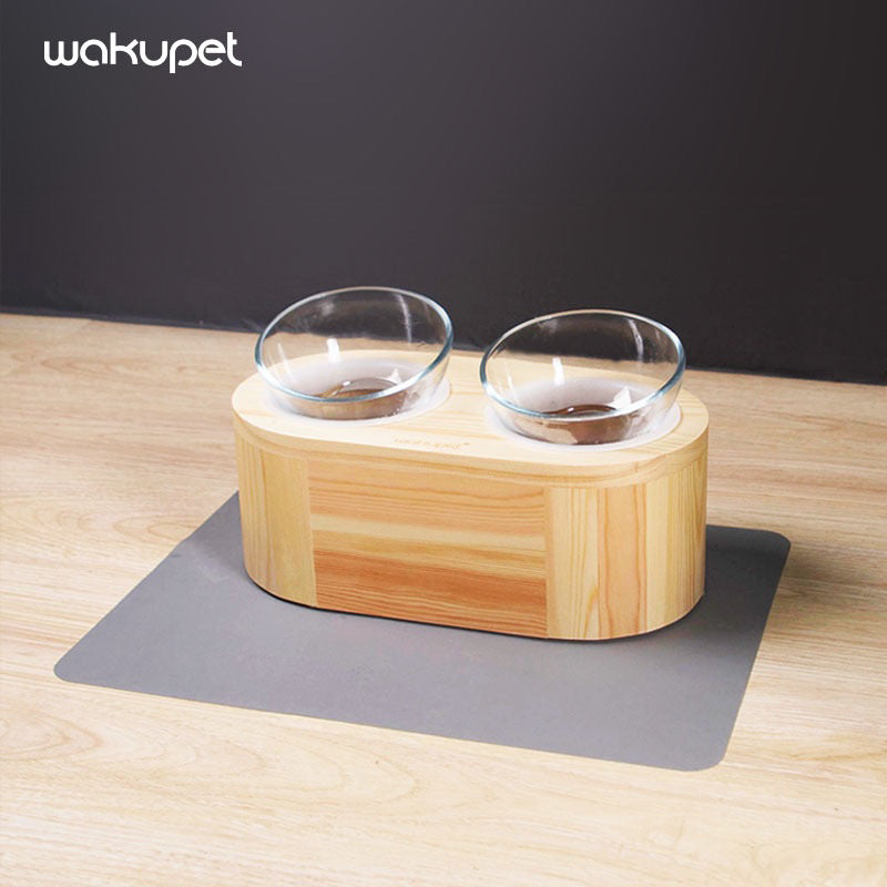 Wakupet Cat Eating Tray Silicone Rubber Carpet Pet Dog Soft Water Proof
