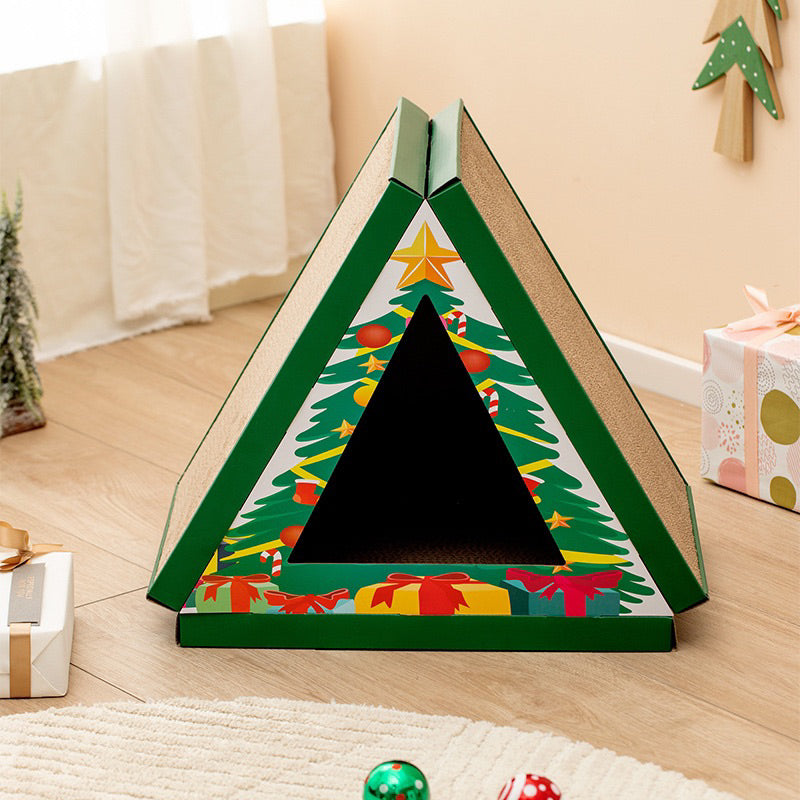 Triangle Prism 6 Facets Cat Scratch Scratch Board House Pet Room Bed