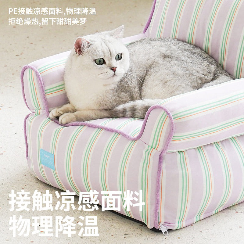 Zeze Purple Cooling Cat Sofa Pet Kitten Bed