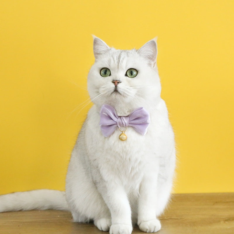 Cat collar dog necklace bow tie pet accessories