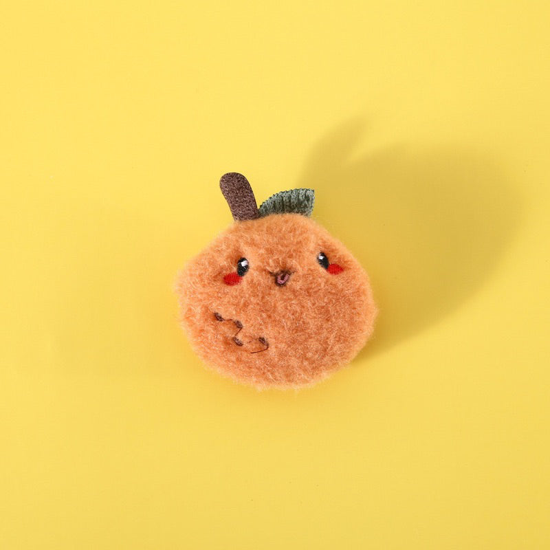 Fruit set of 4 Catnip fluffy chaser bitting toy with bell cat pet toy